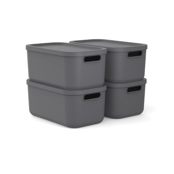Aufbewahrungsbox 4er Set 12 l ALBULA LIGHT