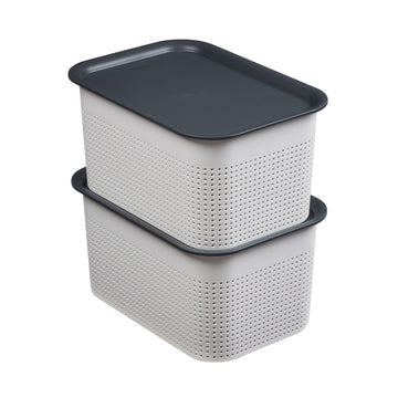 2er Set Boxen mit Deckel 4,5 l BRISEN