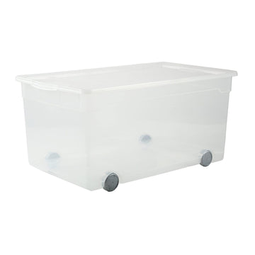 Box mit Rollen 63 l CLEAR