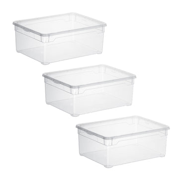 3er Set Box Men Shoe CLEAR