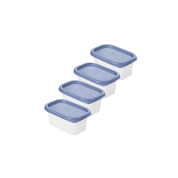 4er Set Gefrierdosen 0,2 l DOMINO